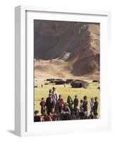 Aimaq Man with Children, Pal-Kotal-I-Guk, Ghor Province-Jane Sweeney-Framed Photographic Print