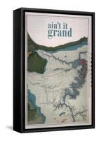 Ain't it Grand - 1882, Grand Canyon Map - The Kanab, Kaibab, Paria and Marble Canon Platforms-null-Framed Stretched Canvas