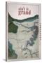 Ain't it Grand - 1882, Grand Canyon Map - The Kanab, Kaibab, Paria and Marble Canon Platforms-null-Stretched Canvas