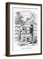 Ain't that Work? Book Illustration from Mark Twain's the Adventures of Tom Sawyer-null-Framed Giclee Print