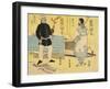 Ainu (Right), Malayan(Left)-Utagawa Yoshiiku-Framed Giclee Print