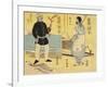 Ainu (Right), Malayan(Left)-Utagawa Yoshiiku-Framed Giclee Print