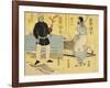 Ainu (Right), Malayan(Left)-Utagawa Yoshiiku-Framed Giclee Print