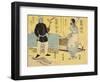 Ainu (Right), Malayan(Left)-Utagawa Yoshiiku-Framed Giclee Print