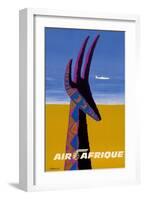 Air Afrique - Gazelle-Bernard Villemot-Framed Art Print