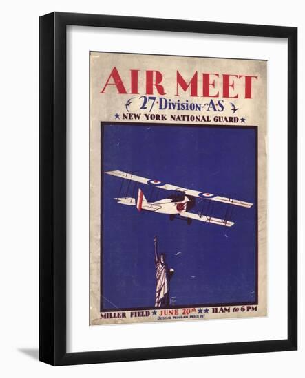 Air and Space: Air Meet Program Cover-null-Framed Art Print