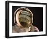 Air and Space: Apollo Helmet Visor reflecting the 1903 Wright Flyer-null-Framed Photographic Print