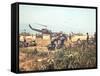 Air and Space: Bell HU-1As in Vietnam-null-Framed Stretched Canvas