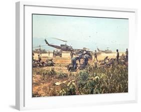 Air and Space: Bell HU-1As in Vietnam-null-Framed Photographic Print