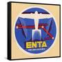 Air and Space: ENTA Baggage Label-null-Framed Stretched Canvas