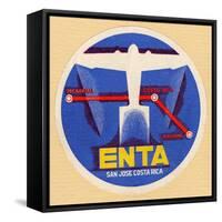 Air and Space: ENTA Baggage Label-null-Framed Stretched Canvas