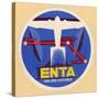 Air and Space: ENTA Baggage Label-null-Stretched Canvas