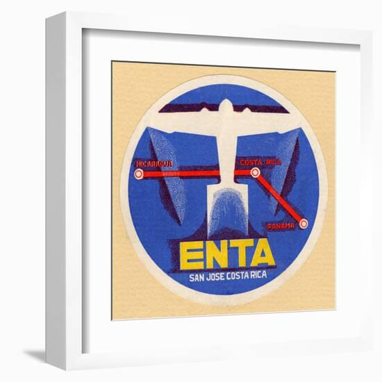 Air and Space: ENTA Baggage Label-null-Framed Art Print