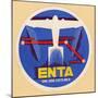 Air and Space: ENTA Baggage Label-null-Mounted Premium Giclee Print