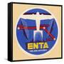 Air and Space: ENTA Baggage Label-null-Framed Stretched Canvas