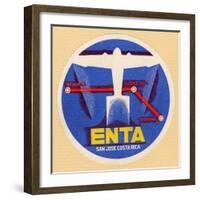 Air and Space: ENTA Baggage Label-null-Framed Art Print