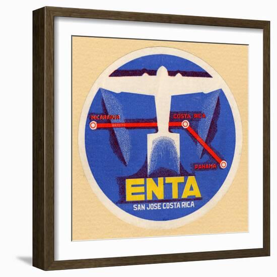 Air and Space: ENTA Baggage Label-null-Framed Art Print