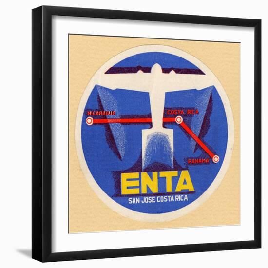 Air and Space: ENTA Baggage Label-null-Framed Art Print