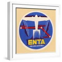 Air and Space: ENTA Baggage Label-null-Framed Art Print