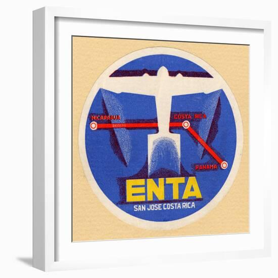 Air and Space: ENTA Baggage Label-null-Framed Art Print