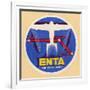 Air and Space: ENTA Baggage Label-null-Framed Art Print