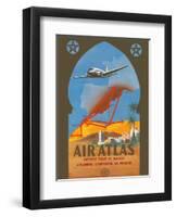 Air Atlas - Services All of Morocco, Algeria, Spain, France-RENLUC-Framed Art Print