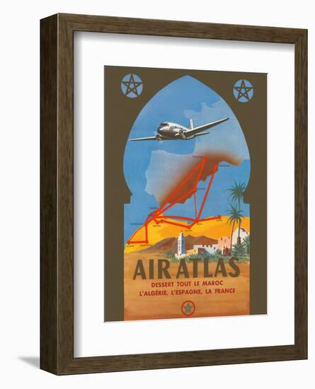 Air Atlas - Services All of Morocco, Algeria, Spain, France-RENLUC-Framed Art Print