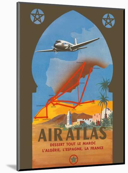 Air Atlas - Services All of Morocco, Algeria, Spain, France-RENLUC-Mounted Art Print