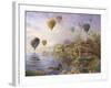 Air Balloons over Cottageville-Nicky Boehme-Framed Giclee Print