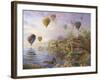 Air Balloons over Cottageville-Nicky Boehme-Framed Giclee Print