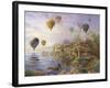 Air Balloons over Cottageville-Nicky Boehme-Framed Giclee Print