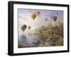 Air Balloons over Cottageville-Nicky Boehme-Framed Giclee Print