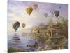 Air Balloons over Cottageville-Nicky Boehme-Stretched Canvas