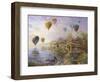 Air Balloons over Cottageville-Nicky Boehme-Framed Giclee Print