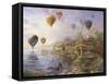 Air Balloons over Cottageville-Nicky Boehme-Framed Stretched Canvas