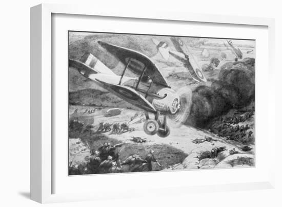 Air Cavalry, Attacking the Infantry, 1918-Maurice Busset-Framed Giclee Print
