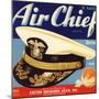 Air Chief Brand - Exeter, California - Citrus Crate Label-Lantern Press-Mounted Art Print