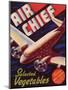 Air Chief Vegetable Label - Salinas, CA-Lantern Press-Mounted Art Print