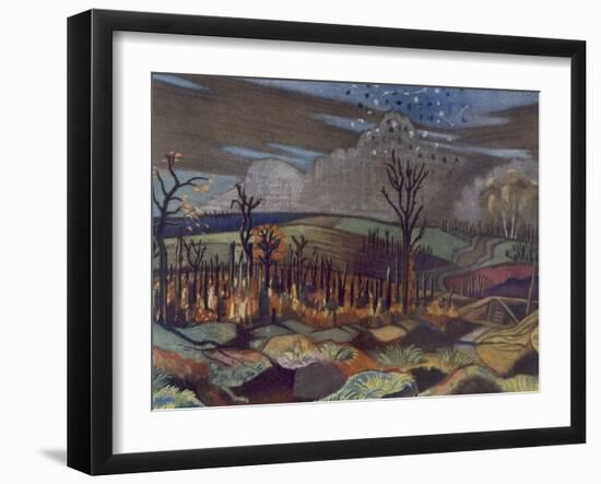 Air Fight at Wytschaete-Paul Nash-Framed Giclee Print