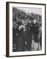 Air Force Academy Cadets Cheering During Game-Leonard Mccombe-Framed Photographic Print