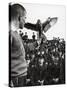 Air Force Academy Cadets Watching Handler Performing with the Air Force Mascot, a Falcon-Leonard Mccombe-Stretched Canvas