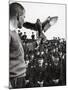 Air Force Academy Cadets Watching Handler Performing with the Air Force Mascot, a Falcon-Leonard Mccombe-Mounted Photographic Print