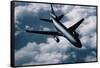Air Force Airplane in Flight-null-Framed Stretched Canvas