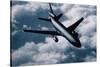 Air Force Airplane in Flight-null-Stretched Canvas