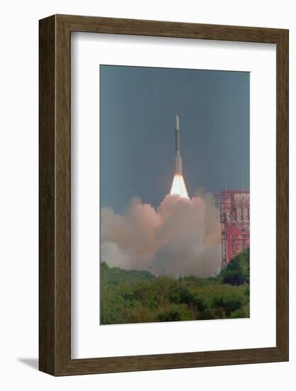 Air Force Delta Rocket Shooting into Orbit-Bill Mitchell-Framed Photographic Print