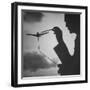 Air Force Intelligence Men Being Trained with the Use of Visual Demonstrations in Class-Andreas Feininger-Framed Photographic Print