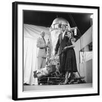 Air Force Lieutenant David G. Simons, Aeronautics Engineer Otto Winzen, and Vera Winzen, 1957-Yale Joel-Framed Photographic Print