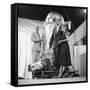 Air Force Lieutenant David G. Simons, Aeronautics Engineer Otto Winzen, and Vera Winzen, 1957-Yale Joel-Framed Stretched Canvas