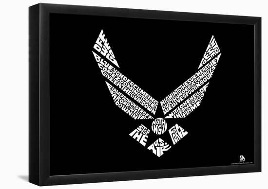 Air Force Logo Wild Blue Yonder Lyrics Poster-null-Framed Poster