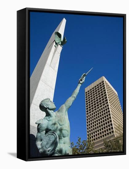 Air Force Monument, Downtown Oklahoma City, Oklahoma, United States of America, North America-Richard Cummins-Framed Stretched Canvas